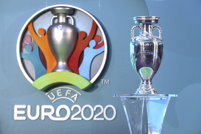 UEFA EURO 2020 trophy and logo