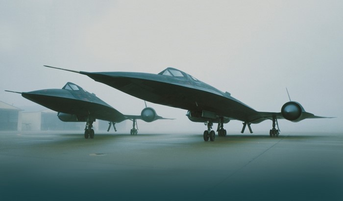 Lockheed SR-71 Blackbirds in Mist