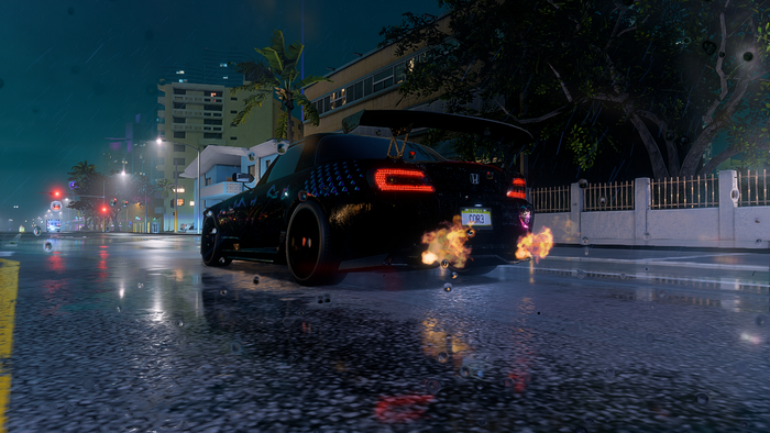 Black Honda S2000 with flames in Need for Speed Heat