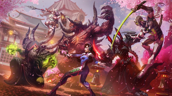 Overwatch and Heroes of the Storm Crossover Art