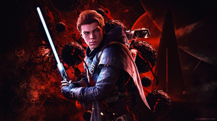 Cal Kestis with Lightsaber in Jedi Fallen Order 4K
