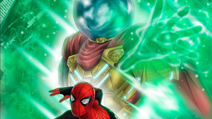 Spider-Man and Mysterio from Spider-Man: Far From Home