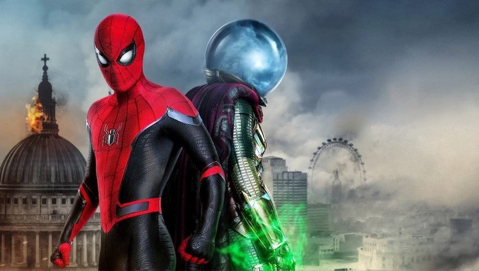 4K Spider-Man and Mysterio in London