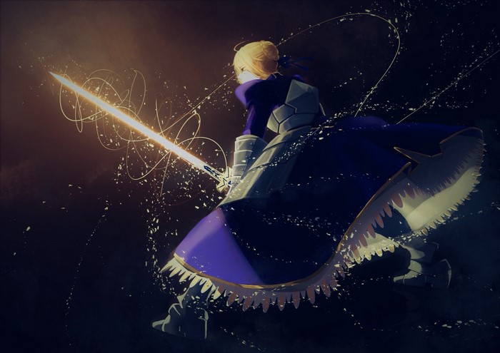 Saber Artoria Pendragon from Fate Series with Excalibur
