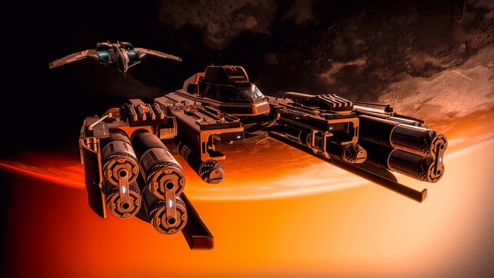 Destiny 2 ship in space near a planet