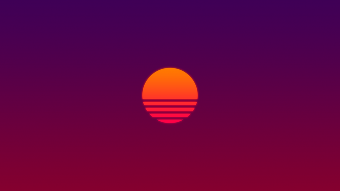 Minimalist Retrowave Sun Illustration