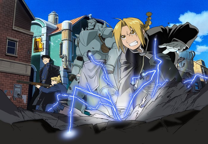 Full Metal Alchemist characters with lightning