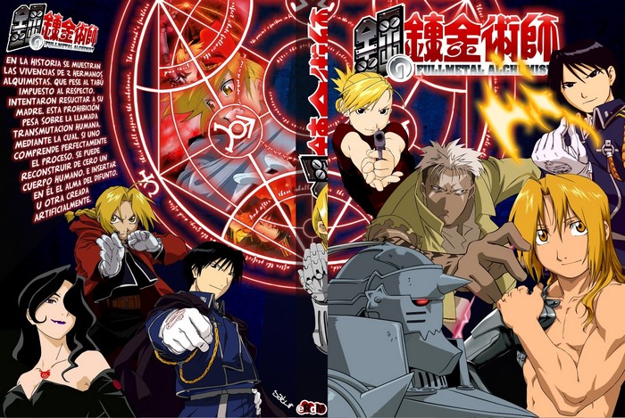 Fullmetal Alchemist characters with alchemy circles