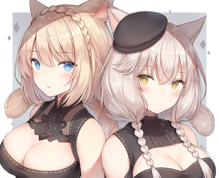 Two cat girls from Final Fantasy
