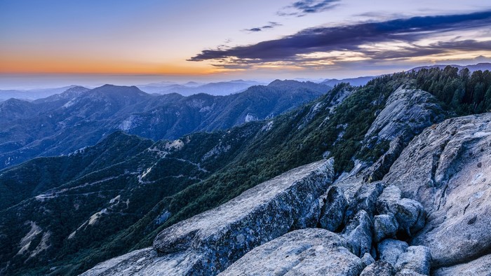 Moro Rock Trail at Dawn, Sequoia National Park, California