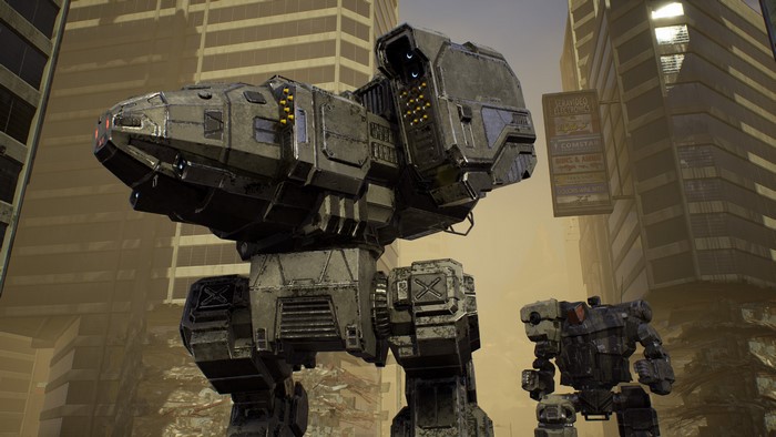 MechWarrior 5: Mercenaries Mechs in City