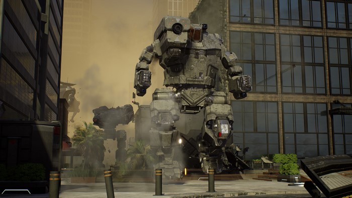 MechWarrior 5: Mercenaries Mecha in a City