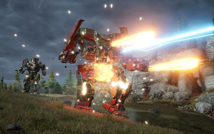 MechWarrior 5: Mercenaries mechs in battle