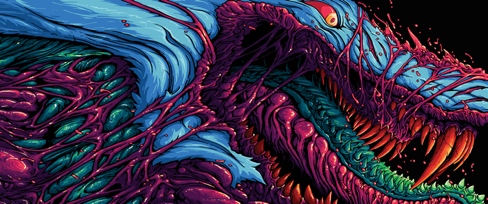 Gore creature artwork by Brock Hofer