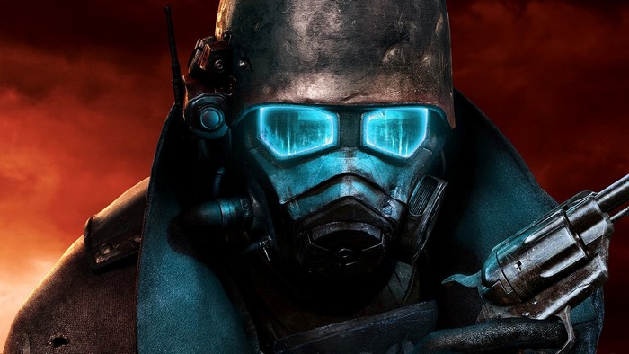 NCR Ranger from Fallout: New Vegas holding a revolver