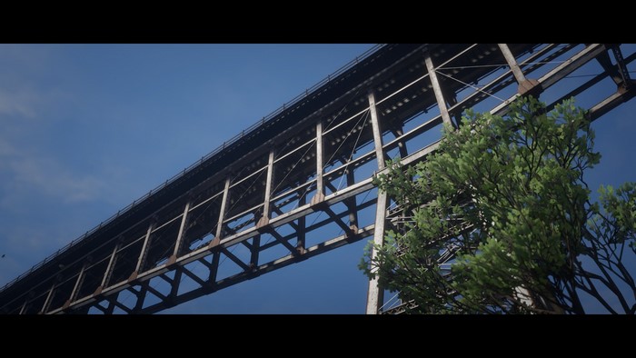 Red Dead Redemption 2 bridge and tree
