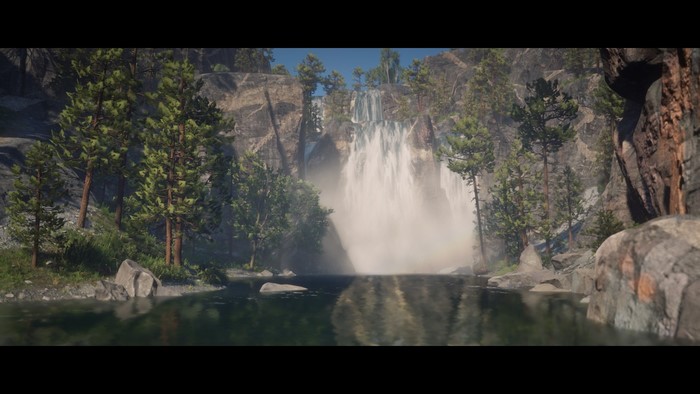 Waterfall in Red Dead Redemption 2