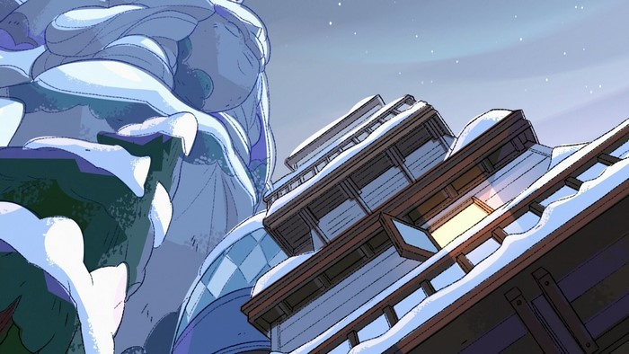 Steven Universe characters in a snowy landscape