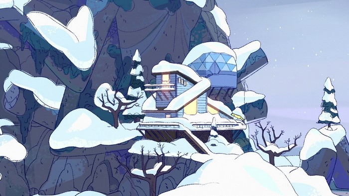 Snowy building in Steven Universe