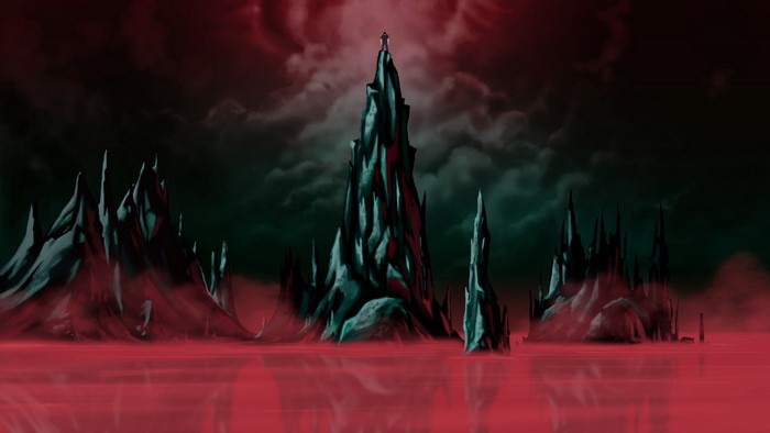 Metalocalypse: Nathan Explosion on a mountain peak