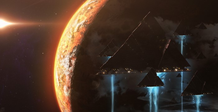 4K Destiny 2 Pyramids over Planet