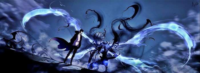 Sung Jinwoo and Beru from Solo Leveling