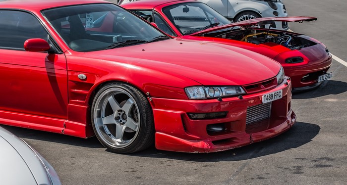 4K Nissan Silvia S14 and Mazda MX-5 sports cars