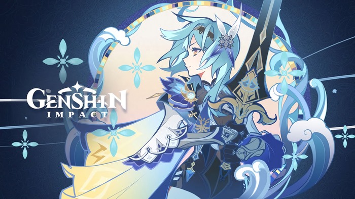 Eula from Genshin Impact with sword