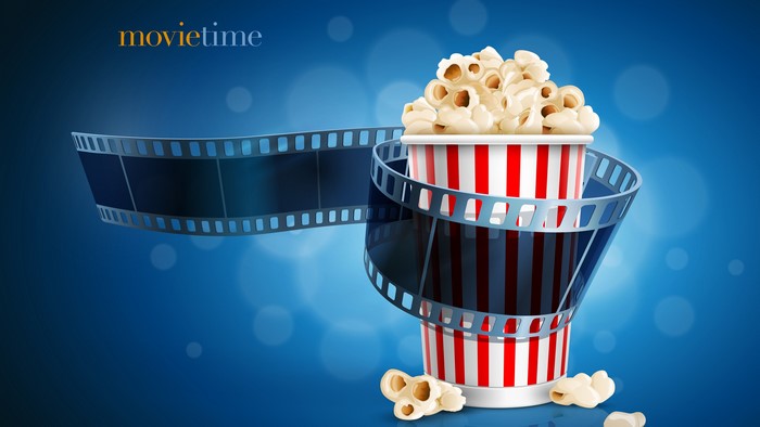 Movie Time Popcorn and Film Reel