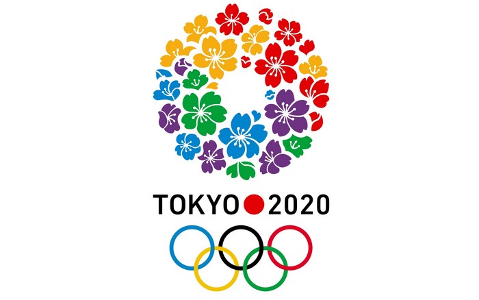 Tokyo 2020 Olympics logo with Olympic rings