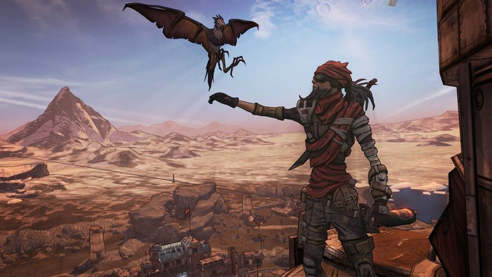 Mordecai from Borderlands 2 with a Bloodwing
