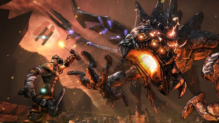Krieg fighting a monster in Borderlands 2