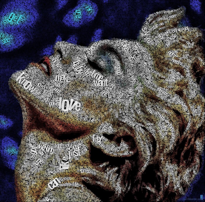Madonna typographic portrait by Juan Osborne