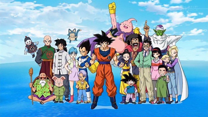 Dragon Ball characters group photo