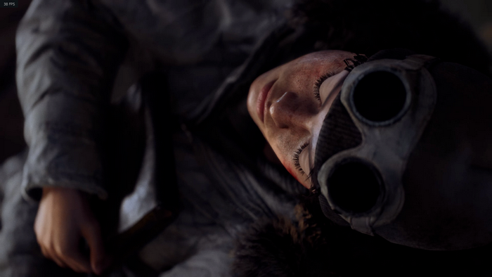 Woman in goggles from Battlefield V