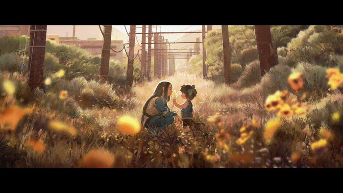 Aliya Chen from The Legend of Hei in a field