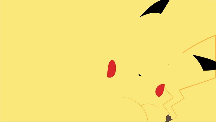 Pikachu from Pokémon minimalism 4K
