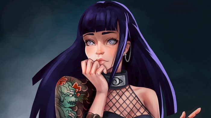 Hinata Hyuga from Naruto Shippuden digital art