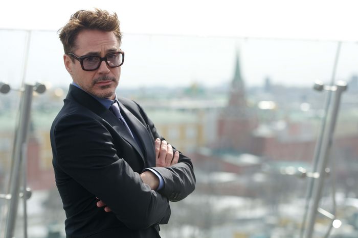 Robert Downey Jr. in a Suit and Glasses