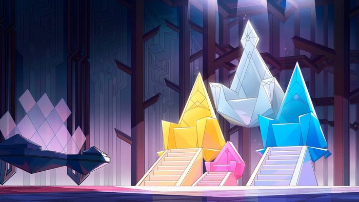 Crystal Gem thrones in Steven Universe