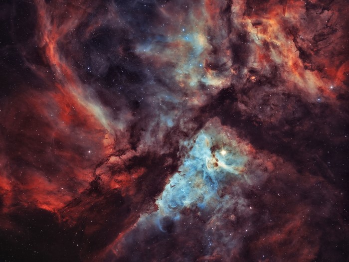 4K Nebula with Stars in Space