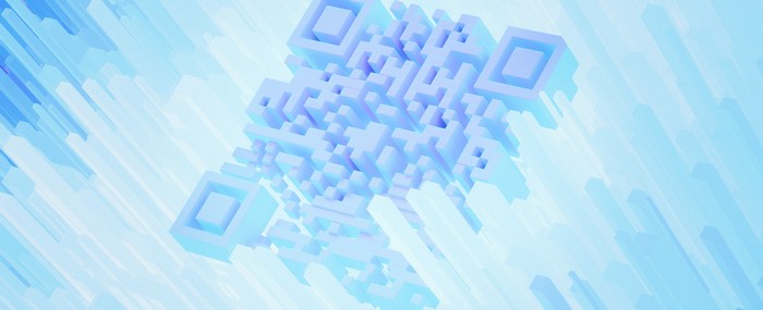 3D Abstract QR Code Render