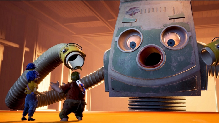 It Takes Two: Cody, May, and a large robot