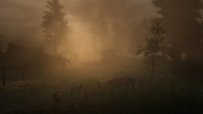 Red Dead Redemption 2: Misty Morning in a Forest