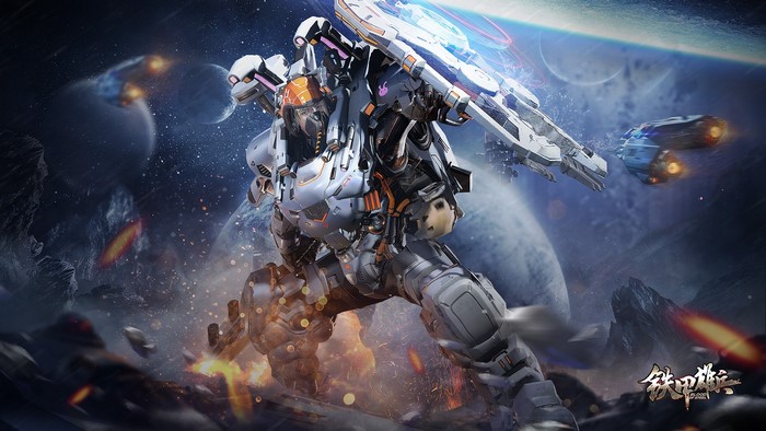 Mech warrior in space from Blood of Steel