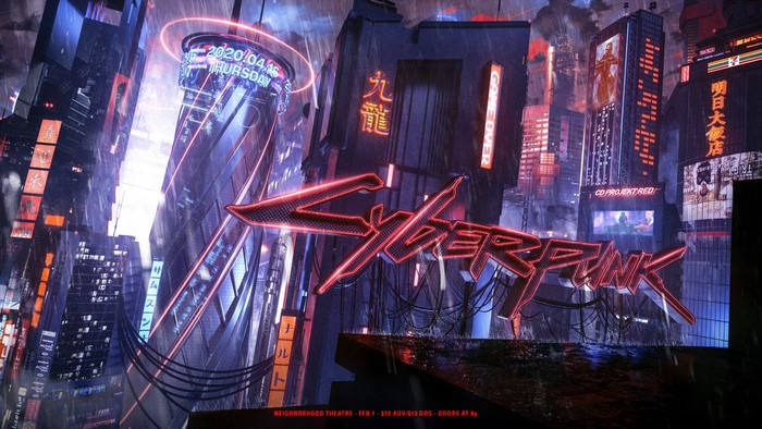 Cyberpunk 2077 Neon City Poster