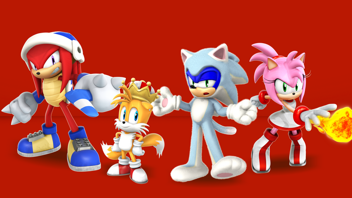 Super Sonic 3D World, Amy Rose, Knuckles the Echidna, Sonic the ...