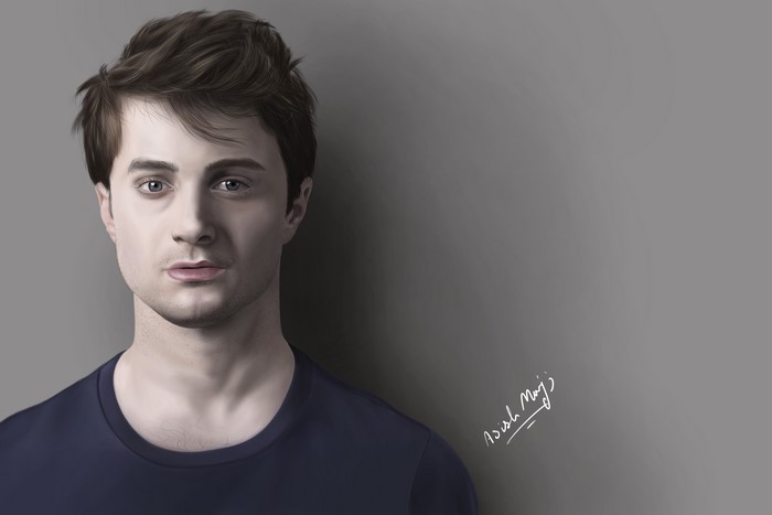 Digital portrait of Daniel Radcliffe