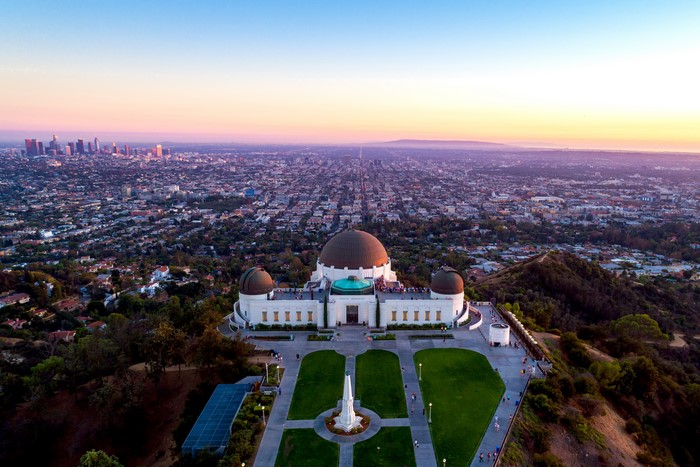 Griffith Observatory and Los Angeles Cityscape at Sunset