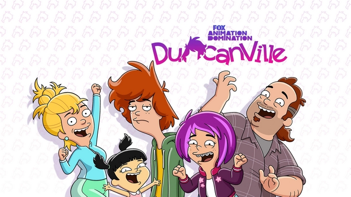 Duncanville Characters: Duncan, Kimberly, Jing, Annie, and Jack Harris
